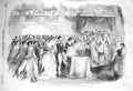 Old Antique Print 1856 Ondoiement Infant Prince Chapel Tuileries France 19th