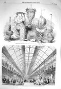 Original Old Antique Print 1856 Sisthorp Collection Silver Museum Science Art