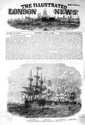 Old Antique Print 1856 Ships Gun Boat Flotilla Colossus Brunswick Algiers 19th