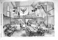 Original Old Antique Print 1856 Crimean Board Meeting Inquiry Chelsea Hospital