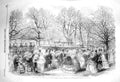 Original Old Antique Print 1856 Music Band Royal Horse Guards Kensington 19th