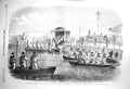 Old Antique Print 1856 Naval Review Queen Royal Family Portsmouth Boats 19th