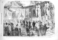 Original Old Antique Print 1856 Banquet Empror French Peace Salle Des Marechaux