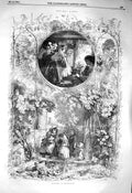 Original Old Antique Print 1856 May Queen Children Harvest Farming Victorian