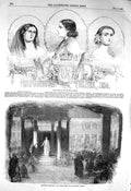 Original Old Antique Print 1856 Alboni Prime Donne Majesty Theatre Winters Tale