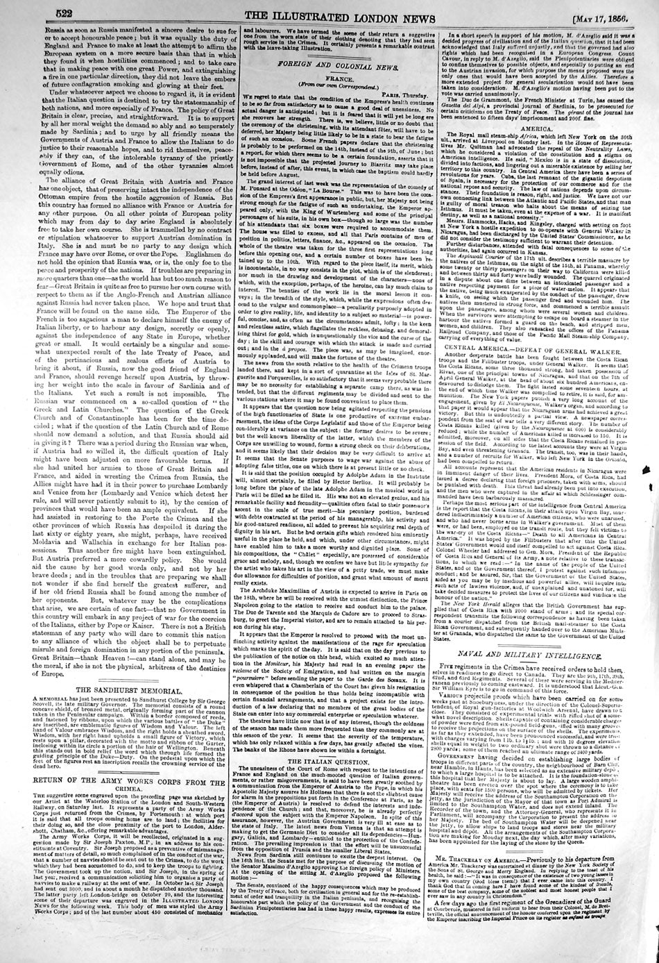 Original Old Antique Print 1856 Sandhurst Memorial Shield Army Corps Crimea War