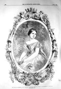 Original Old Antique Print 1856 Her Royal Highness Princess Royal England P 19th
