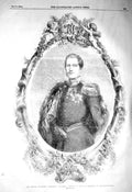 Original Old Antique Print 1856 His Royal Highness Frederic William Prince 19th