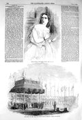 Original Old Antique Print 1856 Madame Ristori Theatre Queen Wellington College