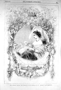 Original Old Antique Print 1856 Imperial Majesty Empress French Imperial Baby
