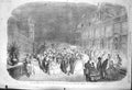 Antique Old Print *3224 1856 Baptismal Fetes Paris Ball Hotel Ville Esplanade
