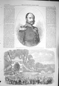 Antique Old Print *3237 1856 Prince Prussia Coronation Festival Southampton