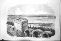 Old Antique Print 1856 Camargue River Rhone Inundation Tower Arenes Flood 19th