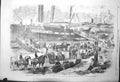 Old Antique Print 1856 Artillery Ship Argo Balaclava England Horses War 19th