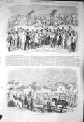 Original Old Antique Print 1856 British Siers Crimea War Raglan Balaclava 19th