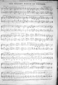 Original Old Antique Print 1856 Sheet Music The Guards March Victory Frank Mori