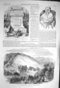 Old Antique Print 1856 Caterham Railway Surrey Elizabeth Gray Pennycuick 19th