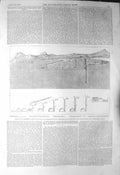 Original Old Antique Print 1856 Macpherson Excavations Mons Mithridates Greek