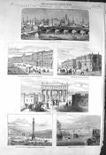 Old Antique Print 1856 Moscow Russia Kremlin Tzarsko Winter Palace Selo 19th