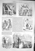 Original Old Antique Print 1856 Theodore Parker Lecturing New York America 19th