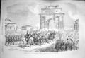 Old Antique Print 1856 Solemn Entry Emperor Russia Moscow Horses Guards 19th