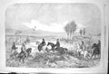 Original Old Antique Print 1856 View Magpie Hawking Horses Birds Sport 19th