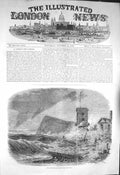 Original Old Antique Print 1856 Fine Art Scene Storm Dover Ship Wreck Victorian