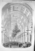 Old Antique Print 1856 Russian Coronation George'S-Hall Salle St. Andre 19th