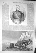 Old Antique Print 1856 King Sicilies Ferdinand Earthquake Puzzuoli Naples 19th