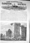 Original Old Antique Print 1856 Seven Towers Constantinople Robertson Fine Art
