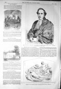 Original Old Antique Print 1856 Dean Westminster Richard Trench Chateau Hume