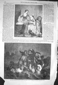 Original Old Antique Print 1856 Passage Styx City Dis Dantes Inferno D Victorian