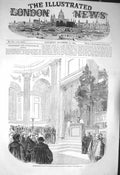 Original Old Antique Print 1856 Enthronment New Bishop London Paul'S Cathedral