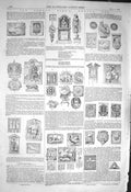 Old Antique Print 1856 London Signs Badges James Street Cecil Coat Arms 19th