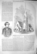 Original Old Antique Print 1856 Church St. Mary Spring-Grove Samuel Warren M.P.