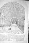 Old Antique Print 1856 James'S Hall Piccadilly Regent Street Architecture 19th