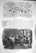 Original Old Antique Print 1856 Keene Fine Art Bell Ringing Churc 19th