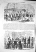 Original Old Antique Print 1856 Queen Captain Hartstein Resolute Arctic Ship