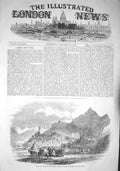 Original Old Antique Print 1857 Ladak Little Tibet Punjaub Irregulars Mountains