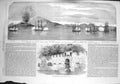 Original Old Antique Print 1857 Dutch Dolly Fort Bocca Tigris Ships Hornet 19th