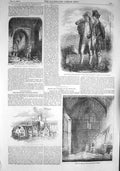 Old Antique Print 1857 Irish Cow Doctos Guy Fawkes Westminster Childery 19th