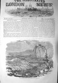 Original Old Antique Print 1857 View York Western Australia Mountains F 19th