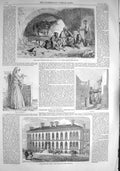 Old Antique Print 1857 Stangers Home Limehouse Khan Lycus Beyrout Latakia 19th