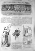 Original Old Antique Print 1857 Queen Oude Drury Theatre Erin Clerkenwell Pump