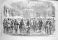 Original Old Antique Print 1857 Speakers Parliament Levee House Commons London
