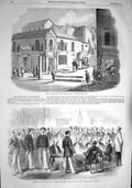 Original Old Antique Print 1857 Shop Chinese Baker Esing Alum Victoria Ho 19th