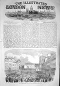 Original Old Antique Print 1857 Manchester Election Hustings St. Anne'S 19th