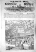 Antique Old Print Ref.865 1857 Art Treasures Exhibition Building Manchester