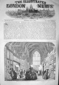Old Antique Print 1857 Exhibition Design Government Offices Westminster 19th