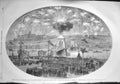 Old Antique Print 1857 Display Fireworks Suspension-Bridge Pesth Austria 19th